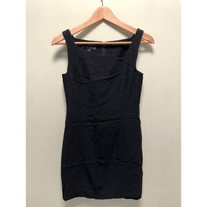 Vintage Womens Mini Sheath Dress Size 0 Black Sleeveless LBD Formal Cocktail 90s